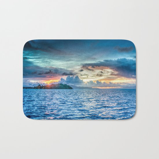 Bora Bora Polynesia sunset Bath Mat