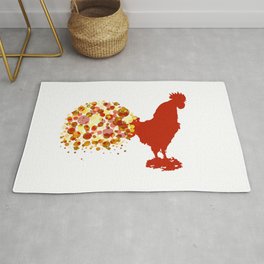 Chinese Lunar New Year Of The Rooster Zodiac Animal 2017 Rug