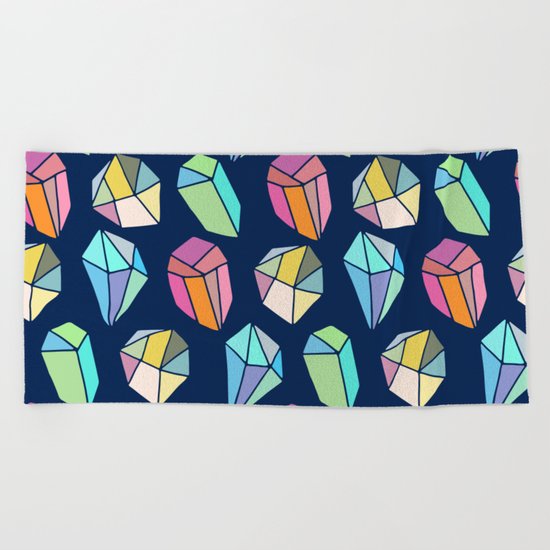 Colorful diamonds Pattern Beach Towel