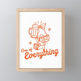 One Of Everything: Funny Alcohol Line Art Framed Mini Art Print
