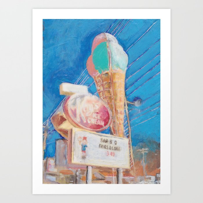 Kay's Ice Cream Knoxville Tennessee Art Print