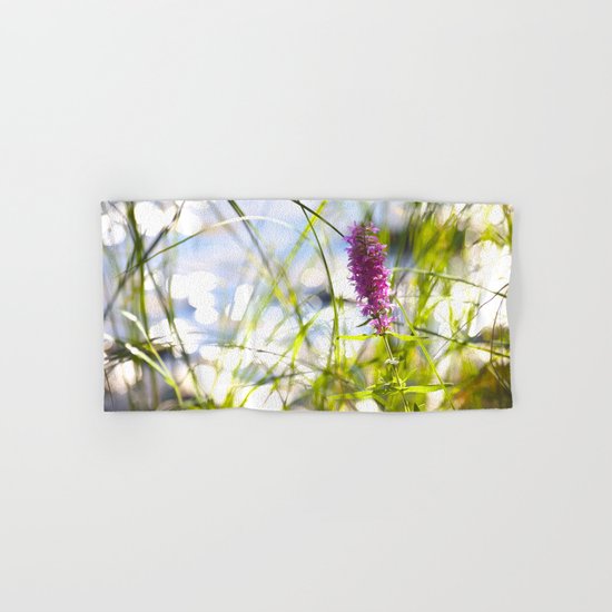 Pink Flower At the Beach Hand & Bath Towel
