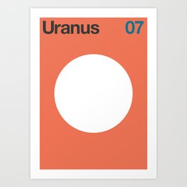 Uranus 07 - Minimal Planets Art Print