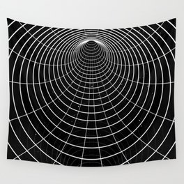 Black-white wormhole Wall Tapestry