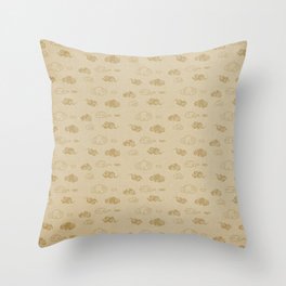 Neutral Asian Style Cloud Pattern Throw Pillow