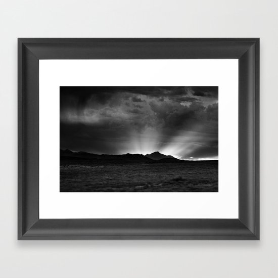 Sunlight Over the Colorado Rockies Framed Art Print