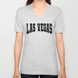 Las Vegas - Black V Neck T Shirt