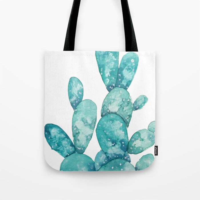 green cactus watercolor 2018 Tote Bag