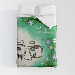 Woodland "Find a Place of Understanding" Embroidery Duvet Cover