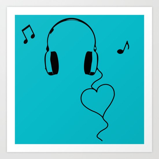 Music Love Art Print