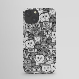 just owls black white iPhone Case