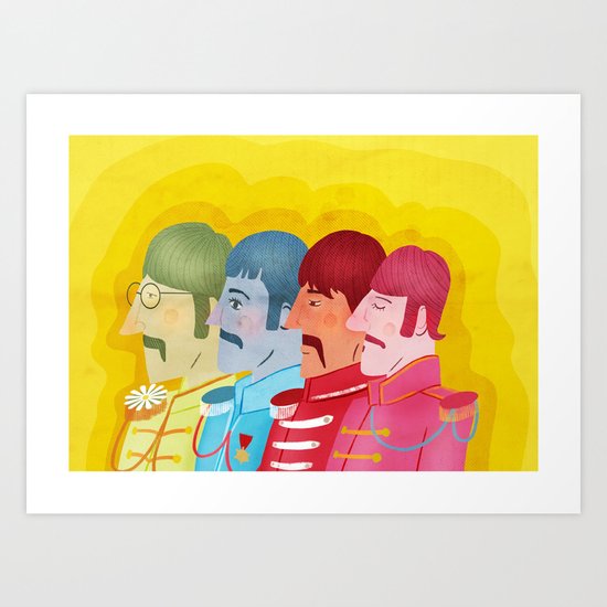 John, Paul George and Ringo Art Print