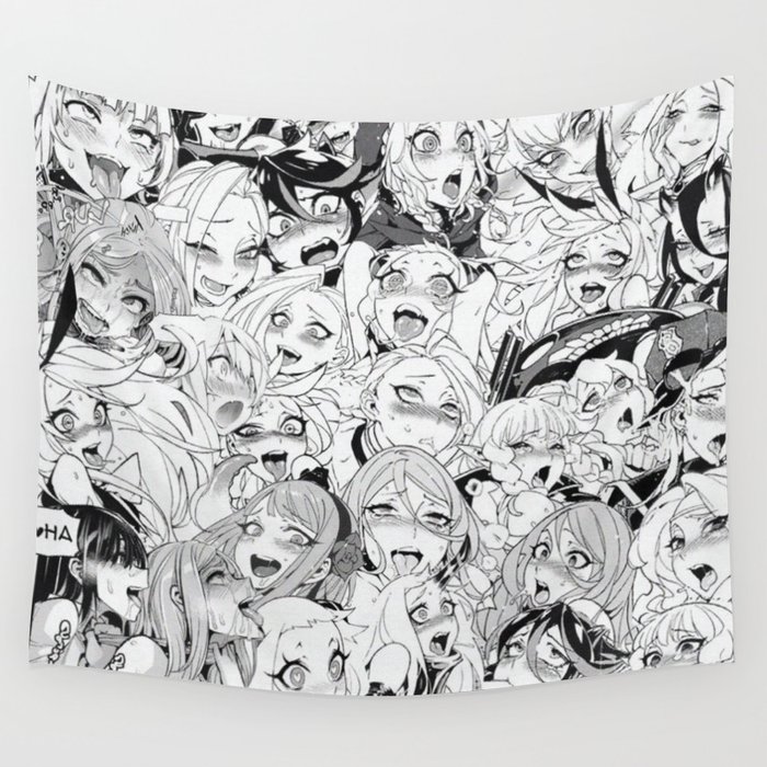 Ahegao Faces Wall Tapestry