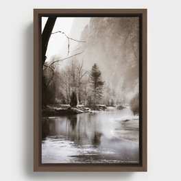Flow, River, Flow -- The Merced River Flows Through Yosemite Framed Canvas