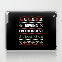 Rowing Enthusiast Ugly Christmas Sweater Gift Laptop Skin
