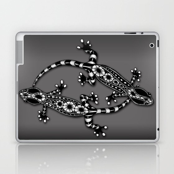 Tangled Geckos on Dark Laptop & iPad Skin