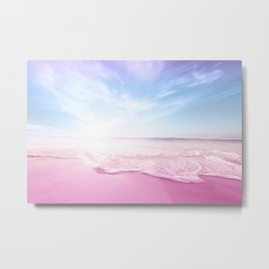 Pastel Summer Beach Vacation Metal Print