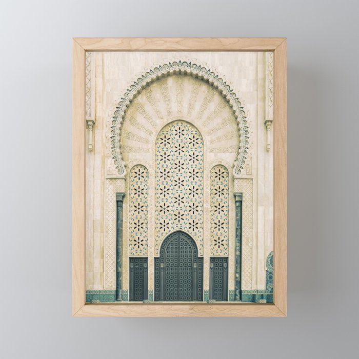 Moroccan Door | Arabic Style Architecture  Framed Mini Art Print