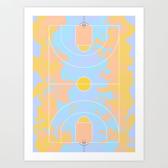 Basketball Court #4 Art Print