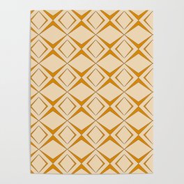 Retro 1960s geometric pattern design 2 Poster