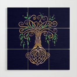 Celtic Tree of Life Nature Colored Wood Wall Art
