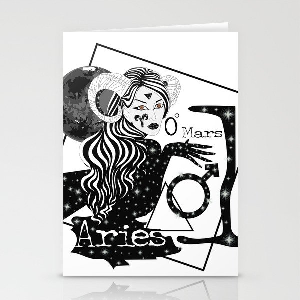 Aries - Zodiac Sign Stationery Cards