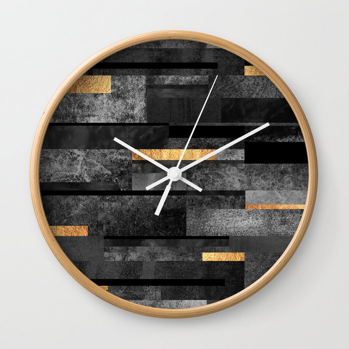 Urban Black & Gold Wall Clock