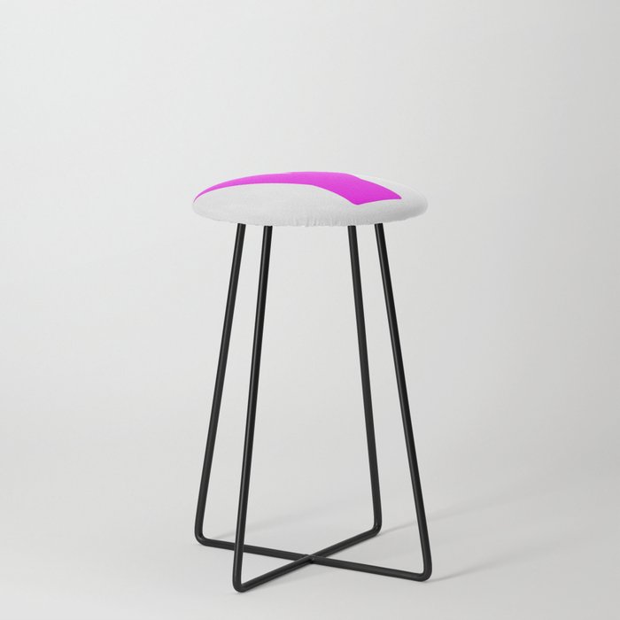 Y (Magenta & White Letter) Counter Stool