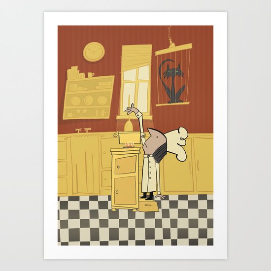 Cooking Cats Art Print