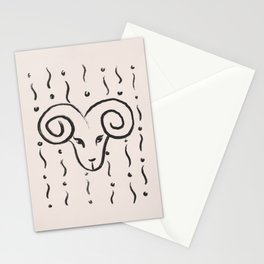 Aries zodiac drawing Stationery Card