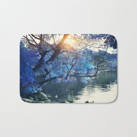 Hope in blue Bath Mat