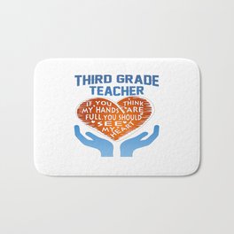 3rd Grade Teacher Bath Mat | Graphicdesign, Pupil, Lecturer, School, Grade, Schoolteacher, Extent, Class, Step, Professor 