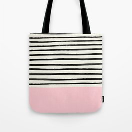 Millennial Pink x Stripes Tote Bag