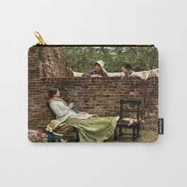 “Gossiping” by John William Waterhouse 1902 Carry-All Pouch