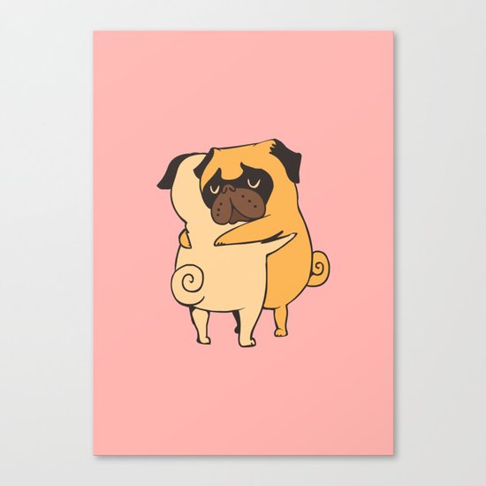 Pug Hugs Canvas Print