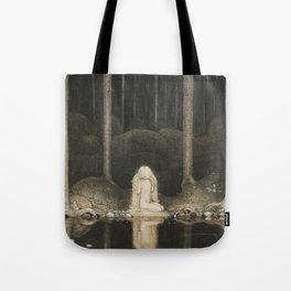 John Bauer – Tuvstarr Still Sitting There and Staring Wonderingly into the Water – 1913 Tote Bag