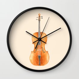 Cello - Watercolors Wall Clock