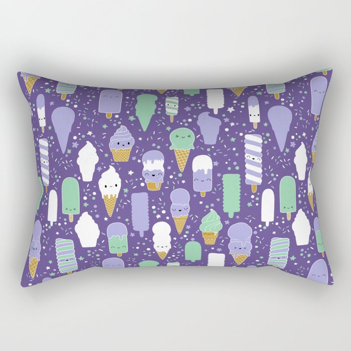 Kawaii popsicles purple Rectangular Pillow