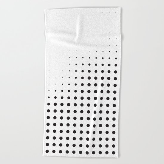 Black raster - Optical game12 Beach Towel