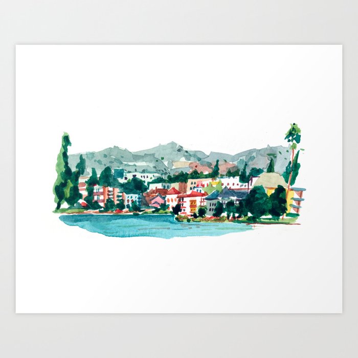 Lake Merritt, Oakland, CA Art Print