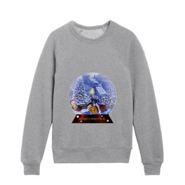 SNOW GLOBE SLOTH CHRISTMAS Kids Crewneck