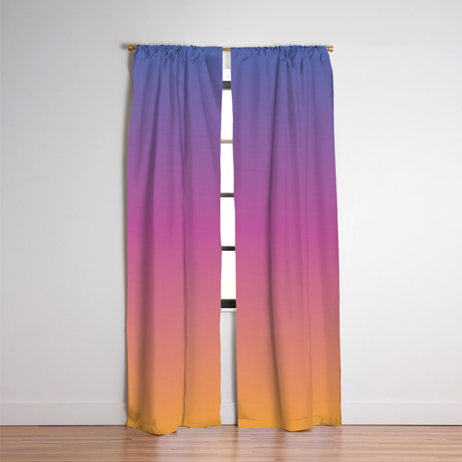 Blue Purple Pink Orange Yellow Evening Sky Gradient Blackout