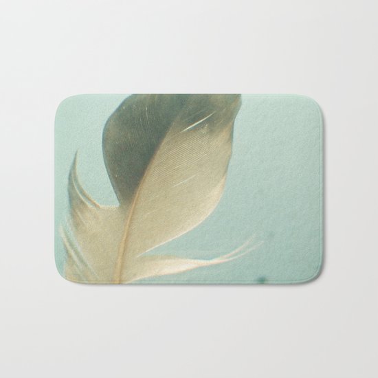 Grey Feather Bath Mat