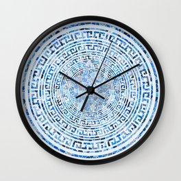 Circular Greek Meander Pattern - Greek Key Ornament Wall Clock