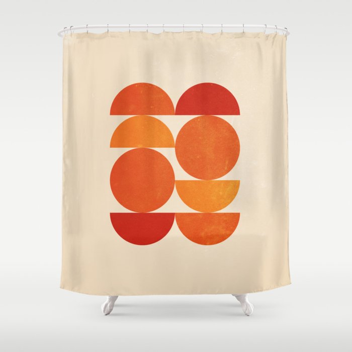 Retro Sun Phases Shower Curtain