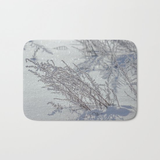Winter grass Bath Mat