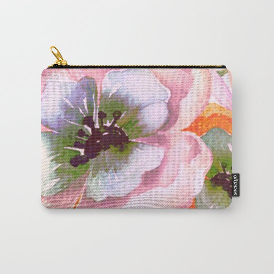 vintage big flower Carry-All Pouch