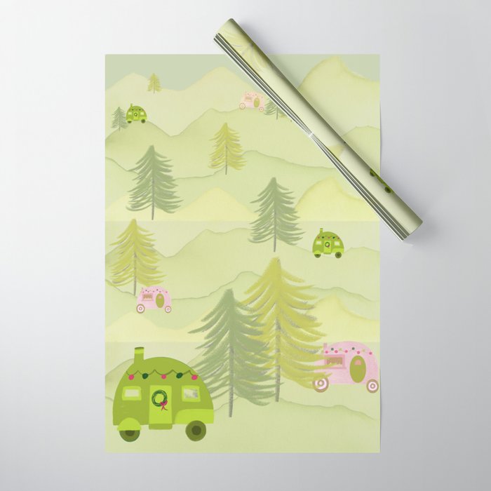 Camping Christmas Wrapping Paper