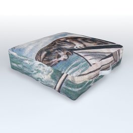 The kitties in a rowboat Outdoor Floor Cushion | Funny, Cats, Kitten, Art, Cool, Drawing, Purrfect, Vintage, Cute, Trendy 