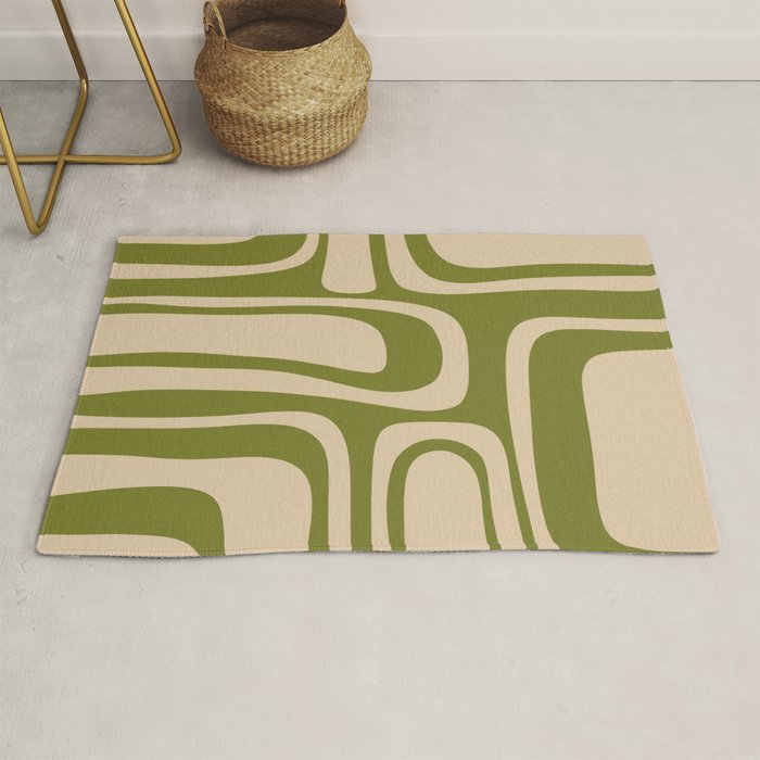 Palm Springs Midcentury Modern Retro Pattern in Mid Mod Beige and